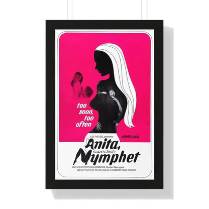 ANITA SWEDISH NYMPHET 1973 - Framed Movie Poster 16″ x 24″ Black - The Sticker Space