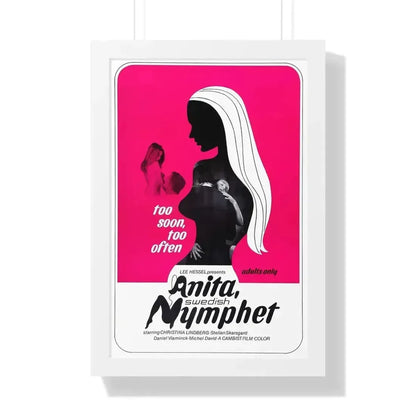 ANITA SWEDISH NYMPHET 1973 - Framed Movie Poster 16″ x 24″ White - The Sticker Space