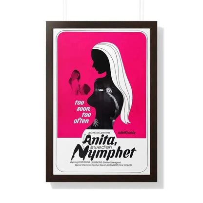 ANITA SWEDISH NYMPHET 1973 - Framed Movie Poster 20" x 30" Walnut - The Sticker Space