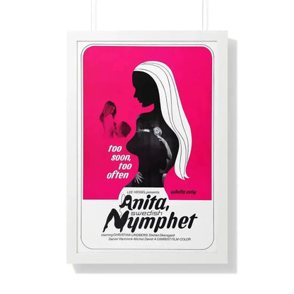 ANITA SWEDISH NYMPHET 1973 - Framed Movie Poster 20" x 30" White - The Sticker Space