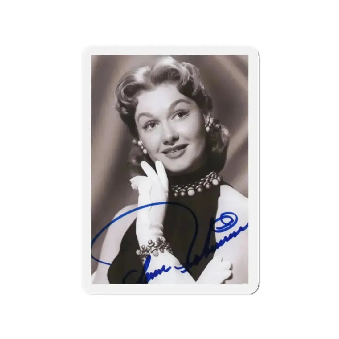 Ann Robinson #42 - 4x6 B&W Signed Glamour Head & Shoulder Photo (Vintage Female Icon) Refrigerator Magnet 2 Inch Die-Cut - The Sticker Space