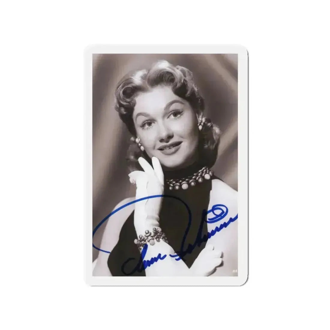 Ann Robinson #42 - 4x6 B&W Signed Glamour Head & Shoulder Photo (Vintage Female Icon) Refrigerator Magnet 3 Inch Die-Cut - The Sticker Space