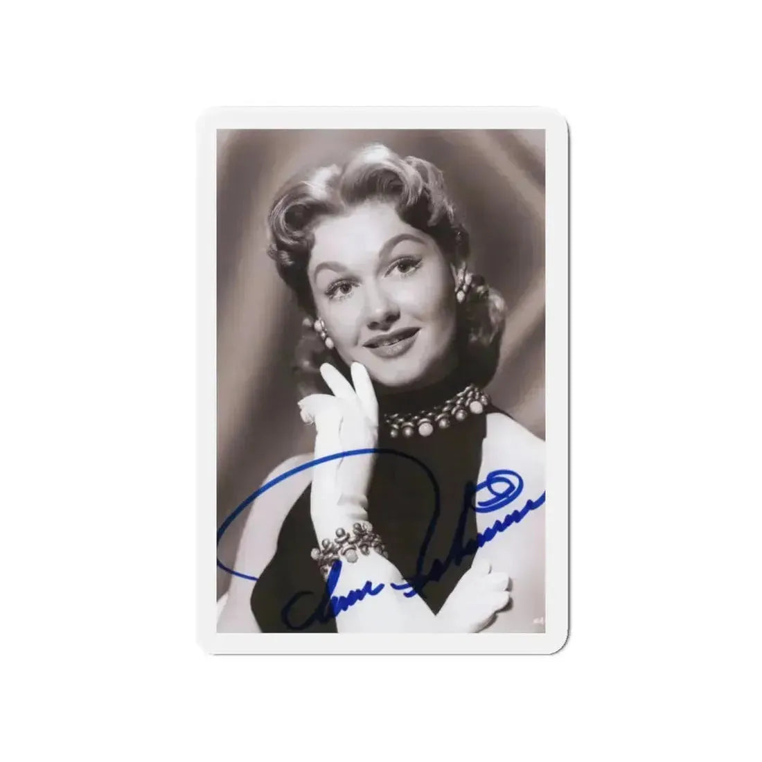 Ann Robinson #42 - 4x6 B&W Signed Glamour Head & Shoulder Photo (Vintage Female Icon) Refrigerator Magnet 4 Inch Die-Cut - The Sticker Space