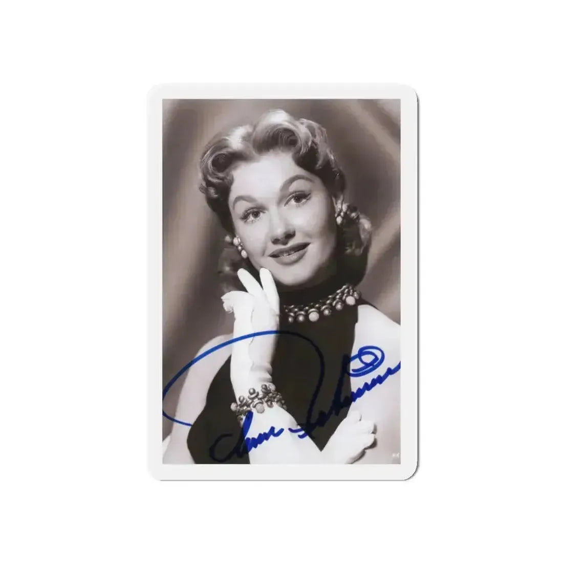 Ann Robinson #42 - 4x6 B&W Signed Glamour Head & Shoulder Photo (Vintage Female Icon) Refrigerator Magnet 5 Inch Die-Cut - The Sticker Space