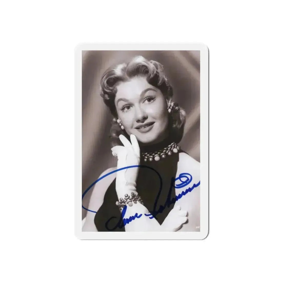 Ann Robinson #42 - 4x6 B&W Signed Glamour Head & Shoulder Photo (Vintage Female Icon) Refrigerator Magnet 6 Inch Die-Cut - The Sticker Space