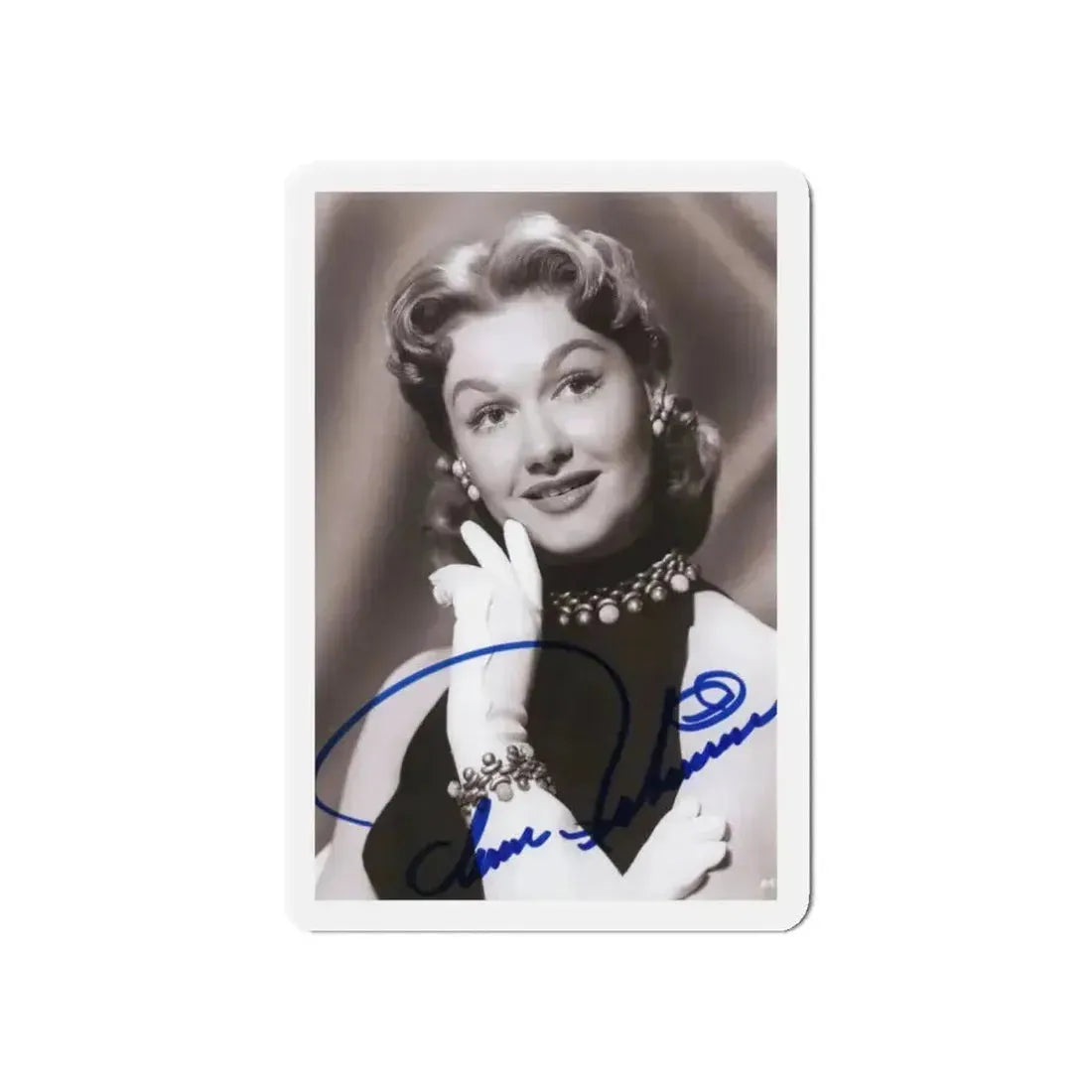 Ann Robinson #42 - 4x6 B&W Signed Glamour Head & Shoulder Photo (Vintage Female Icon) Refrigerator Magnet - The Sticker Space