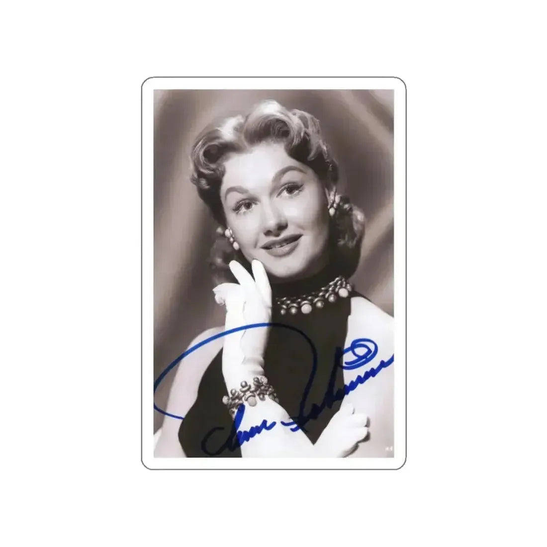 Ann Robinson #42 - 4x6 B&W Signed Glamour Head & Shoulder Photo (Vintage Female Icon) STICKER Vinyl Die-Cut Decal - The Sticker Space