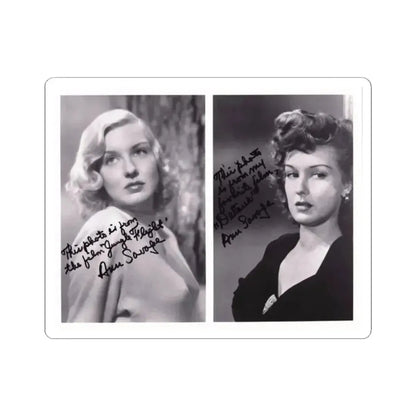 Ann Savage #30 (Vintage Female Icon) STICKER Vinyl Kiss-Cut Decal 2 Inch White - The Sticker Space