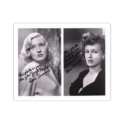 Ann Savage #30 (Vintage Female Icon) STICKER Vinyl Kiss-Cut Decal 3 Inch White - The Sticker Space