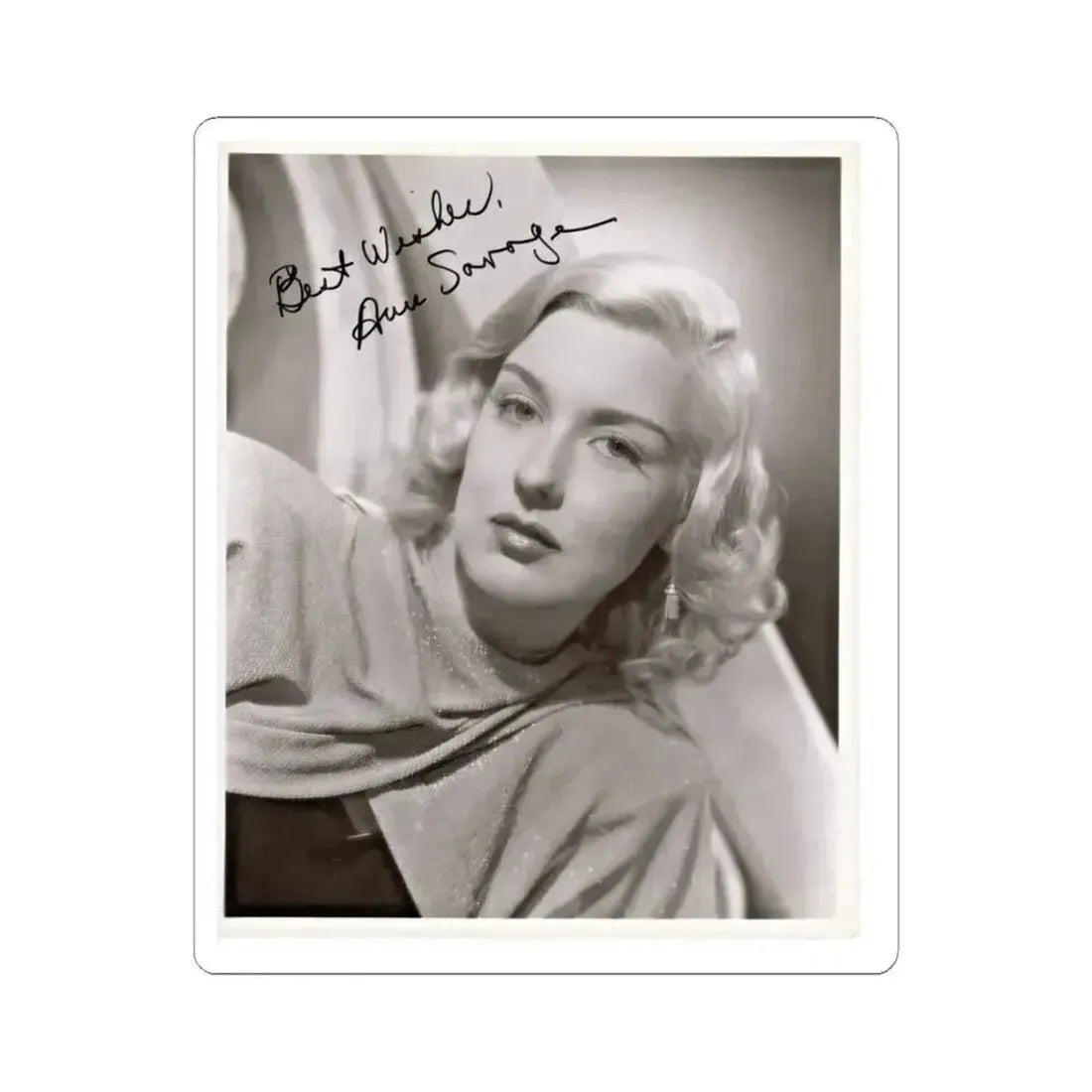 Ann Savage #34 (Vintage Female Icon) STICKER Vinyl Kiss-Cut Decal 3 Inch White - The Sticker Space