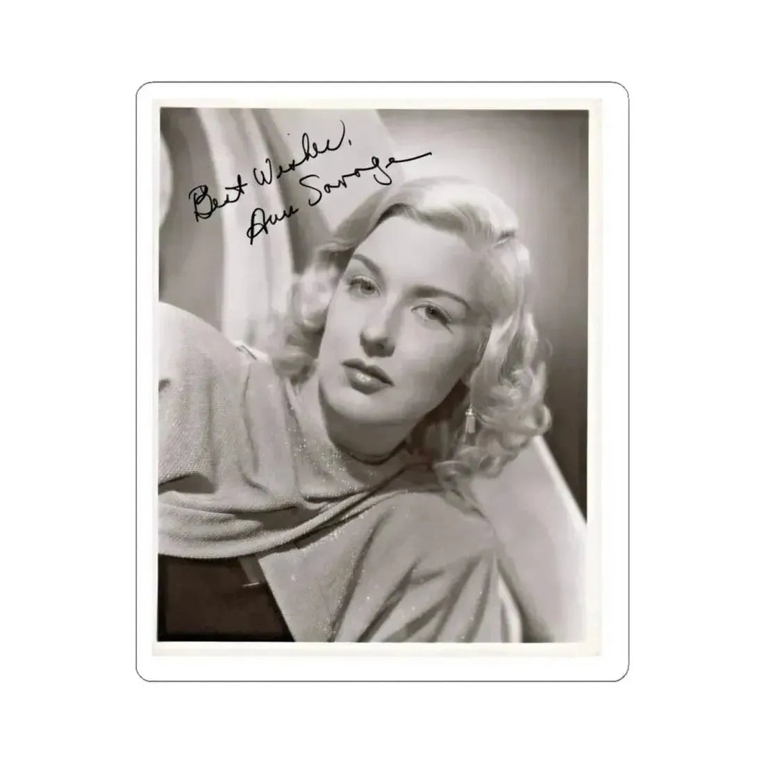 Ann Savage #34 (Vintage Female Icon) STICKER Vinyl Kiss-Cut Decal 4 Inch White - The Sticker Space