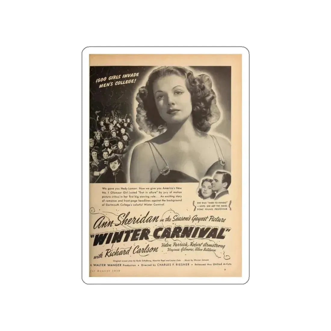 Ann Sheridan #247 (Vintage Female Icon) STICKER Vinyl Die-Cut Decal White Die-Cut 5 Inch - The Sticker Space