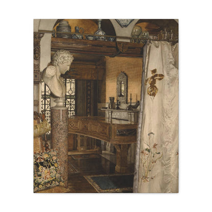 Anna Alma-Tadema (1867-1943) Interior of the Gold Room, Townshend House - Canvas Wall Art-20″ x 24″-The Sticker Space