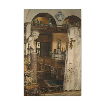 Anna Alma-Tadema (1867-1943) Interior of the Gold Room, Townshend House - Canvas Wall Art 20″ x 30″ 1.25" - The Sticker Space