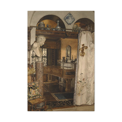 Anna Alma-Tadema (1867-1943) Interior of the Gold Room, Townshend House - Canvas Wall Art-20″ x 30″-The Sticker Space