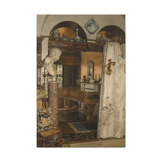 Anna Alma-Tadema (1867-1943) Interior of the Gold Room, Townshend House - Canvas Wall Art 24″ x 36″ 1.25" - The Sticker Space