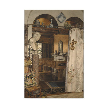 Anna Alma-Tadema (1867-1943) Interior of the Gold Room, Townshend House - Canvas Wall Art-24″ x 36″-The Sticker Space