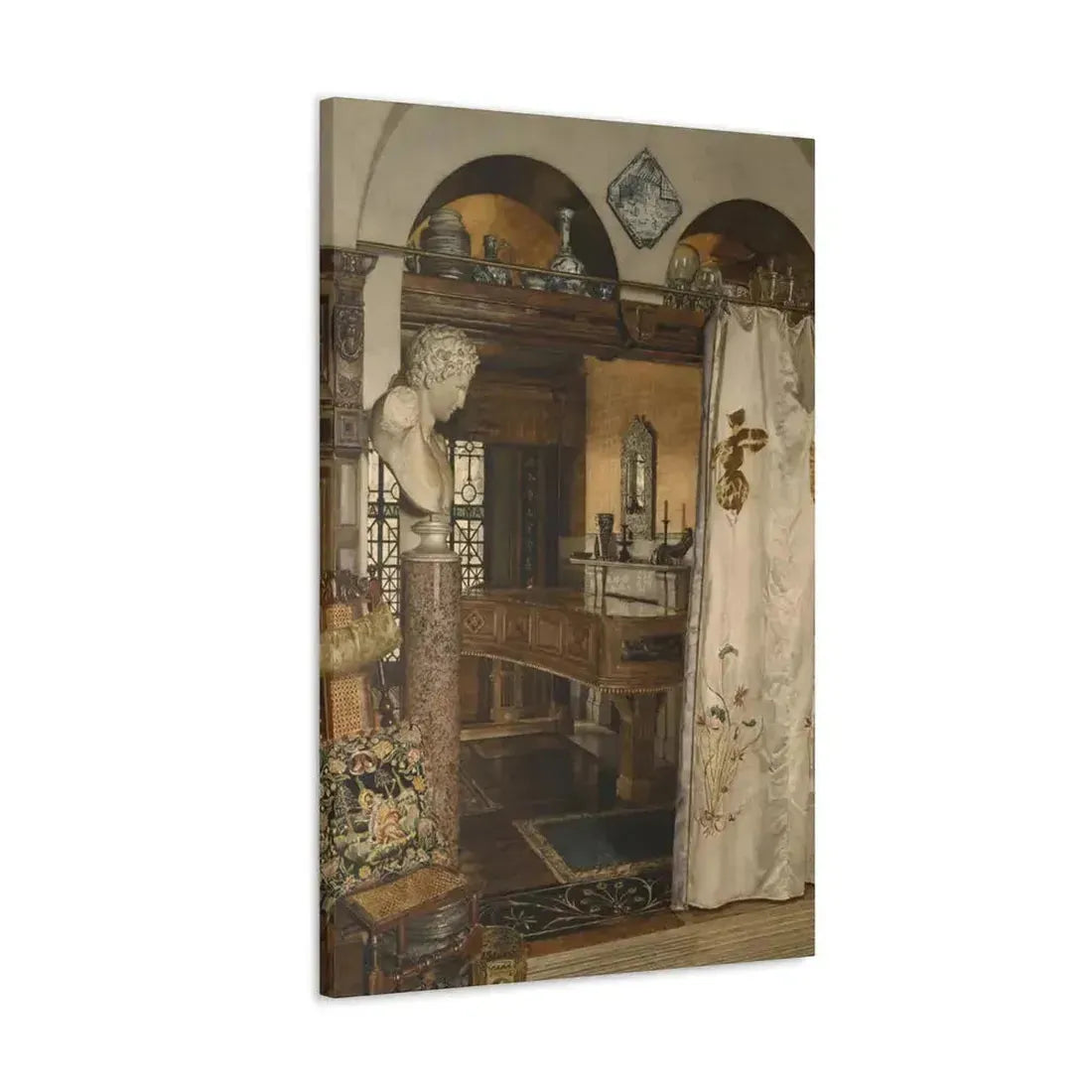 Anna Alma-Tadema (1867-1943) Interior of the Gold Room, Townshend House - Canvas Wall Art - The Sticker Space