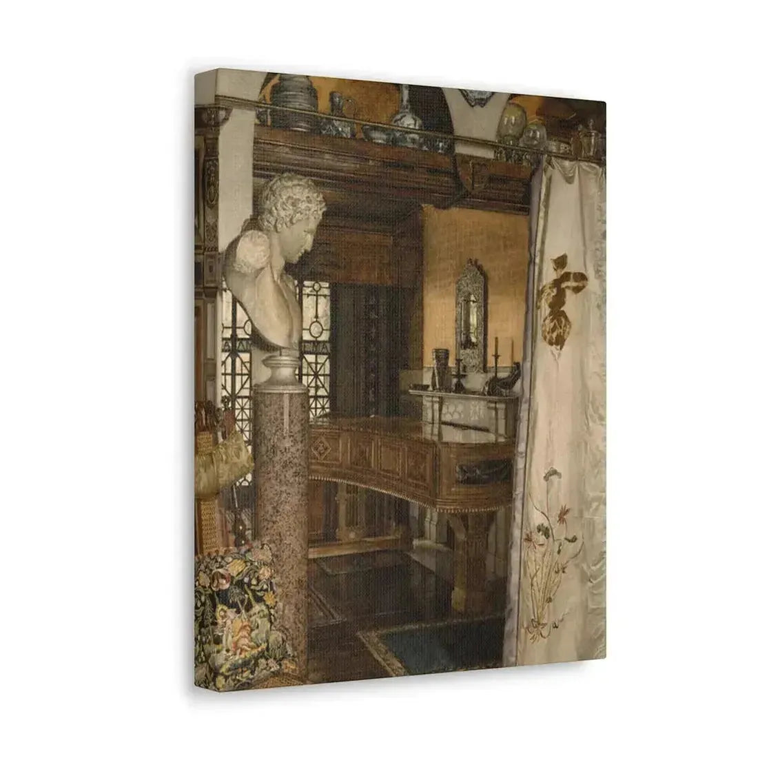 Anna Alma-Tadema (1867-1943) Interior of the Gold Room, Townshend House - Canvas Wall Art - The Sticker Space