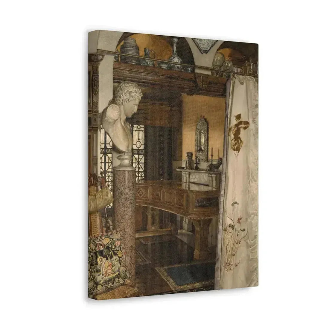 Anna Alma-Tadema (1867-1943) Interior of the Gold Room, Townshend House - Canvas Wall Art - The Sticker Space
