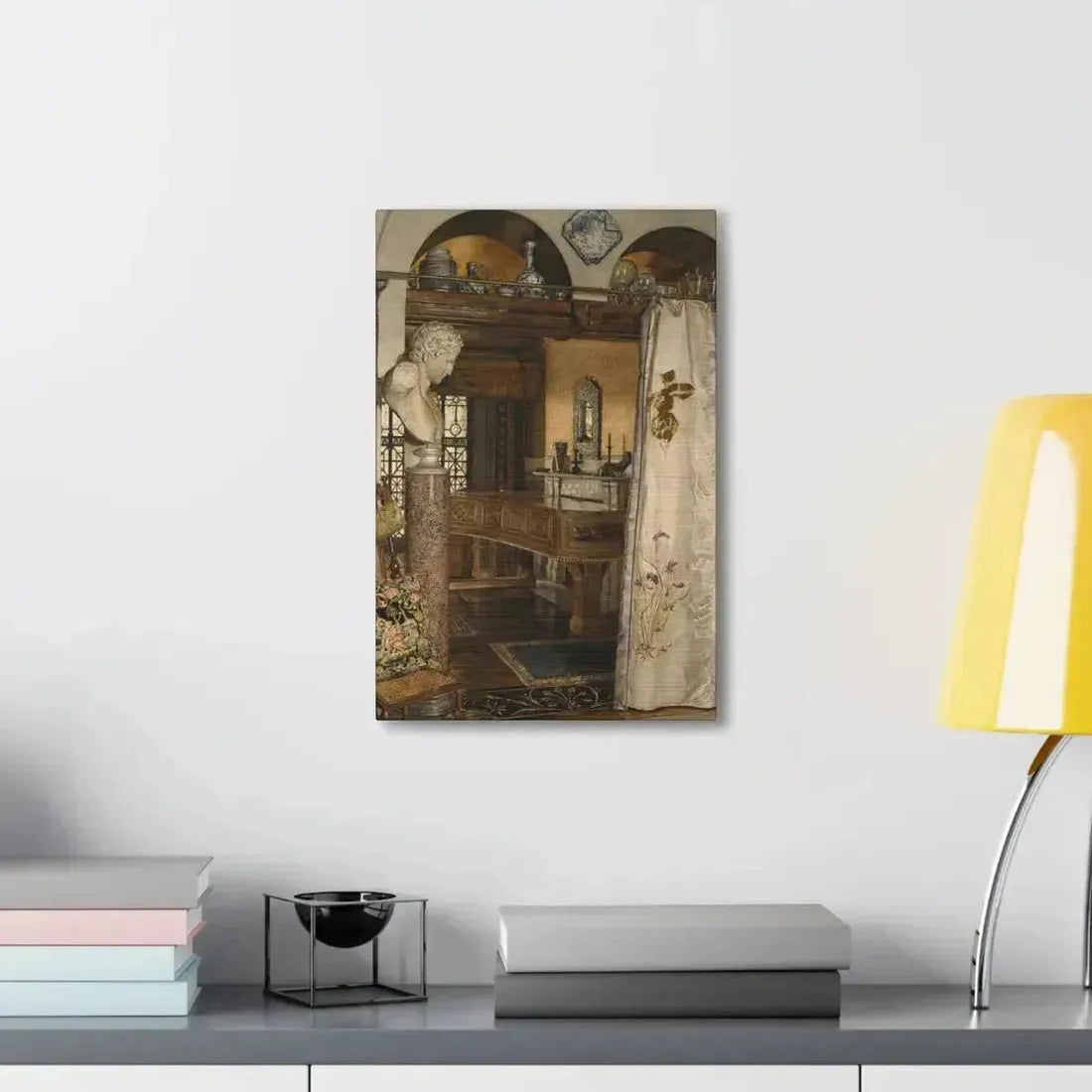 Anna Alma-Tadema (1867-1943) Interior of the Gold Room, Townshend House - Canvas Wall Art - The Sticker Space