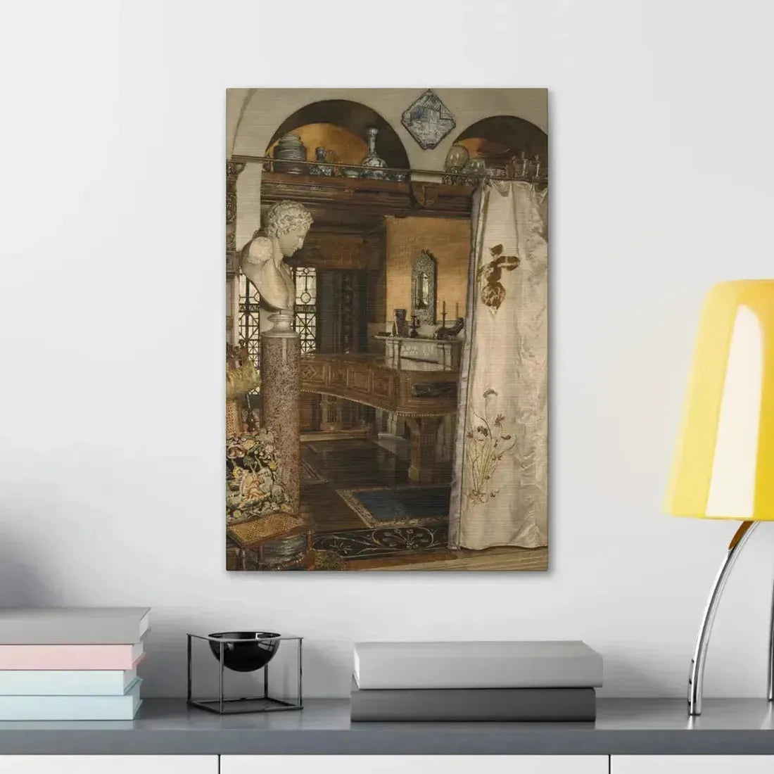Anna Alma-Tadema (1867-1943) Interior of the Gold Room, Townshend House - Canvas Wall Art - The Sticker Space
