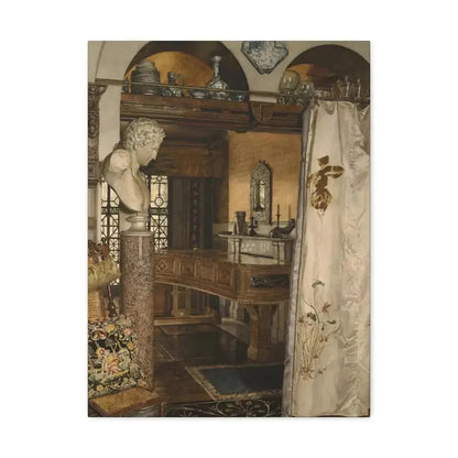 Anna Alma-Tadema (1867-1943) Interior of the Gold Room, Townshend House - Canvas Wall Art - The Sticker Space