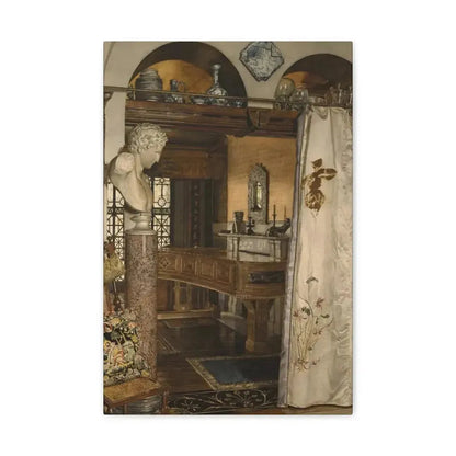 Anna Alma-Tadema (1867-1943) Interior of the Gold Room, Townshend House - Canvas Wall Art - The Sticker Space