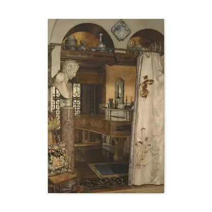 Anna Alma-Tadema (1867-1943) Interior of the Gold Room, Townshend House - Canvas Wall Art - The Sticker Space