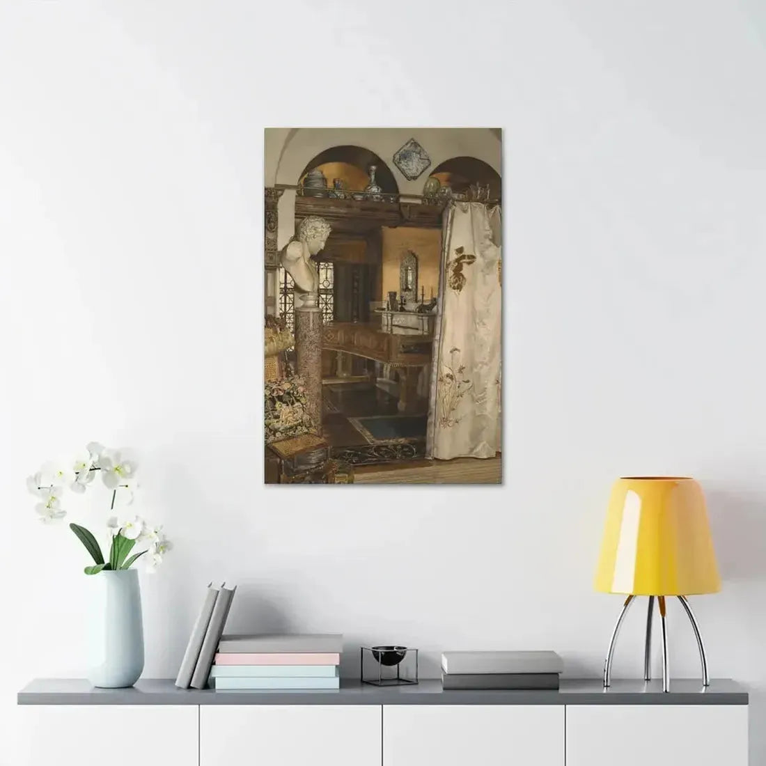 Anna Alma-Tadema (1867-1943) Interior of the Gold Room, Townshend House - Canvas Wall Art - The Sticker Space