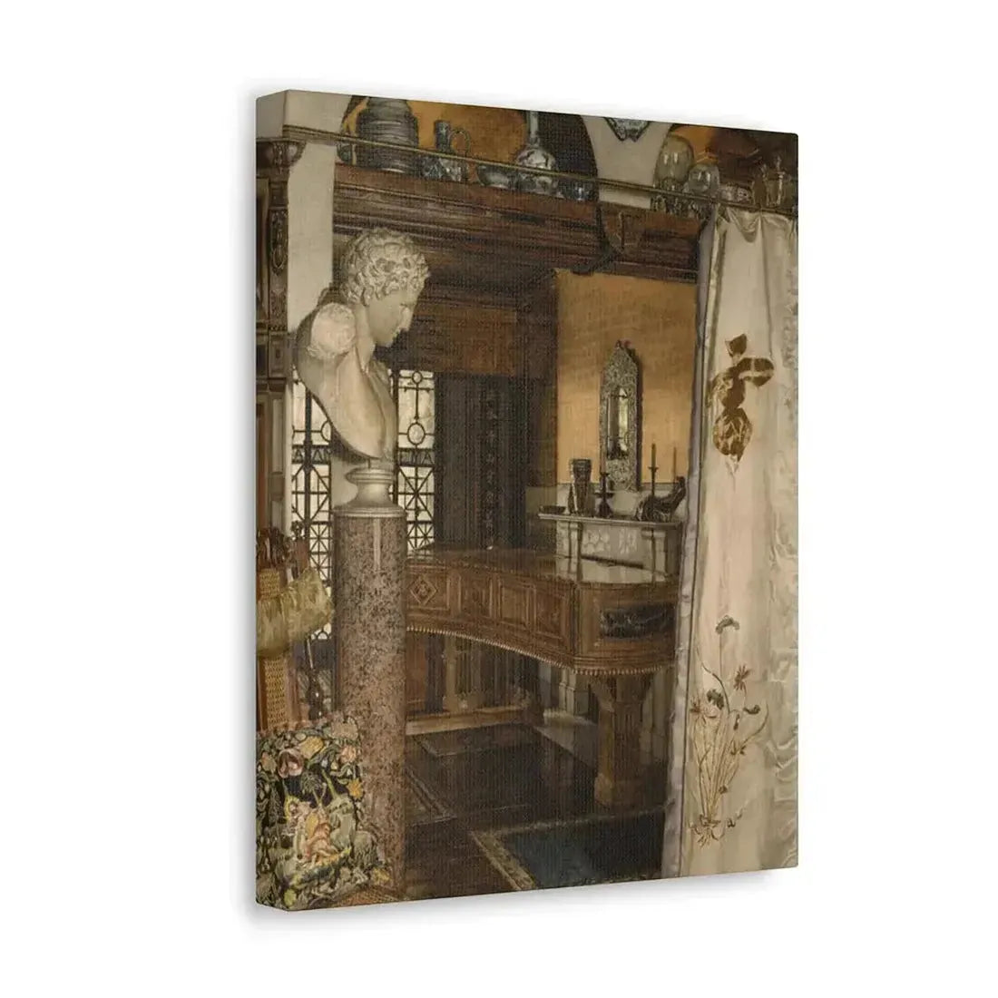 Anna Alma-Tadema (1867-1943) Interior of the Gold Room, Townshend House - Canvas Wall Art - The Sticker Space