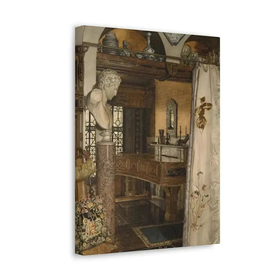 Anna Alma-Tadema (1867-1943) Interior of the Gold Room, Townshend House - Canvas Wall Art - The Sticker Space