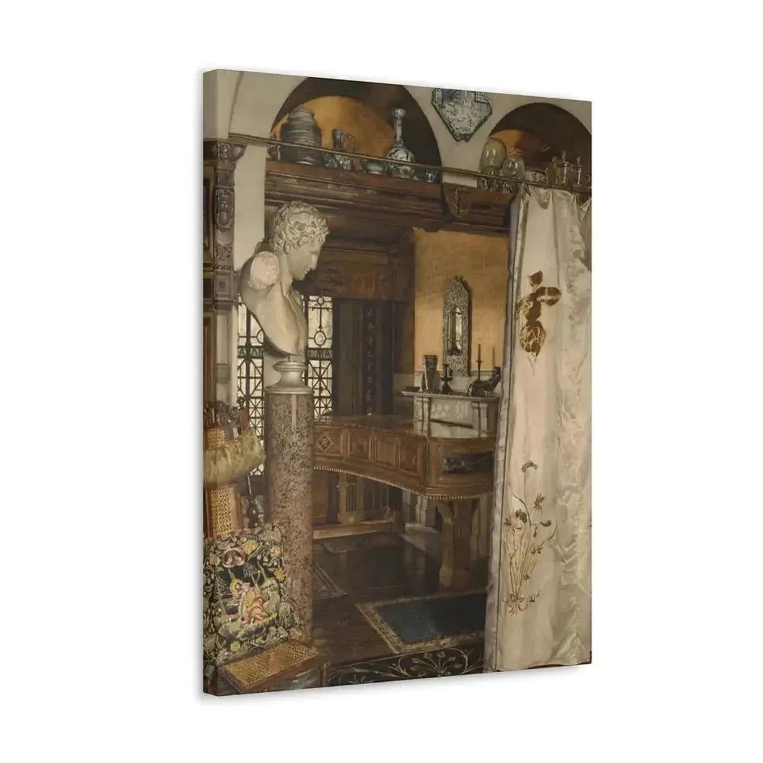 Anna Alma-Tadema (1867-1943) Interior of the Gold Room, Townshend House - Canvas Wall Art - The Sticker Space