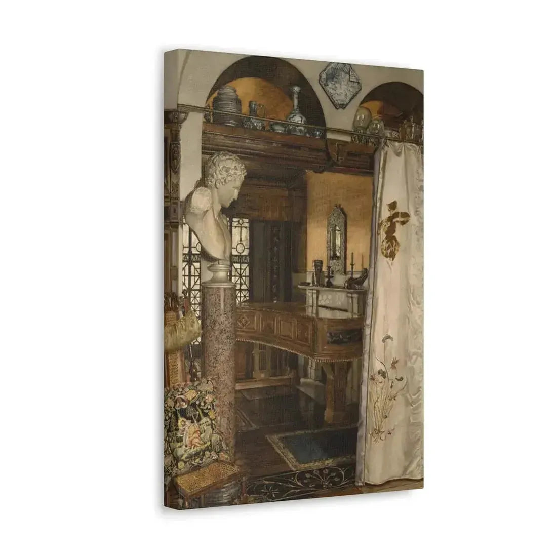 Anna Alma-Tadema (1867-1943) Interior of the Gold Room, Townshend House - Canvas Wall Art - The Sticker Space