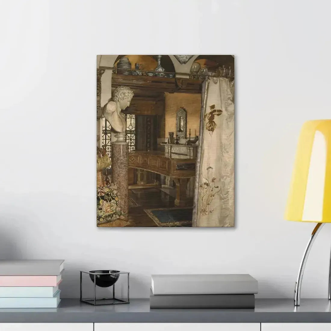 Anna Alma-Tadema (1867-1943) Interior of the Gold Room, Townshend House - Canvas Wall Art - The Sticker Space