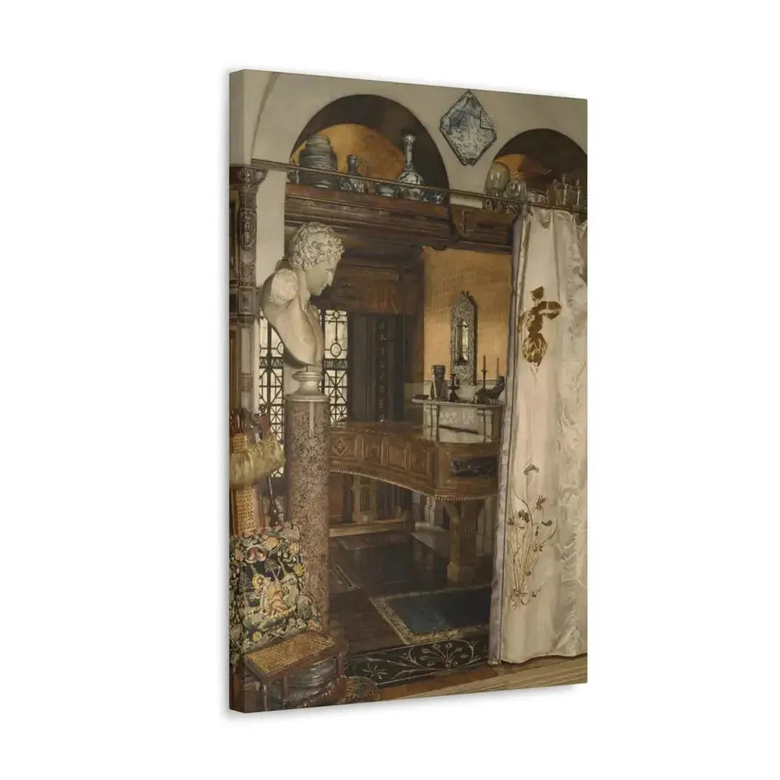 Anna Alma-Tadema (1867-1943) Interior of the Gold Room, Townshend House - Canvas Wall Art - The Sticker Space