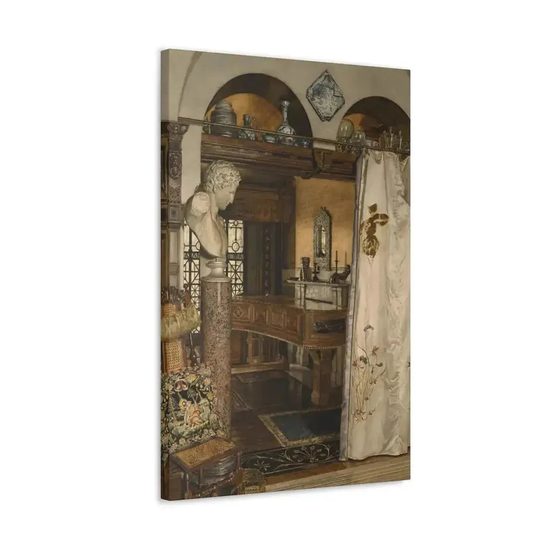 Anna Alma-Tadema (1867-1943) Interior of the Gold Room, Townshend House - Canvas Wall Art - The Sticker Space
