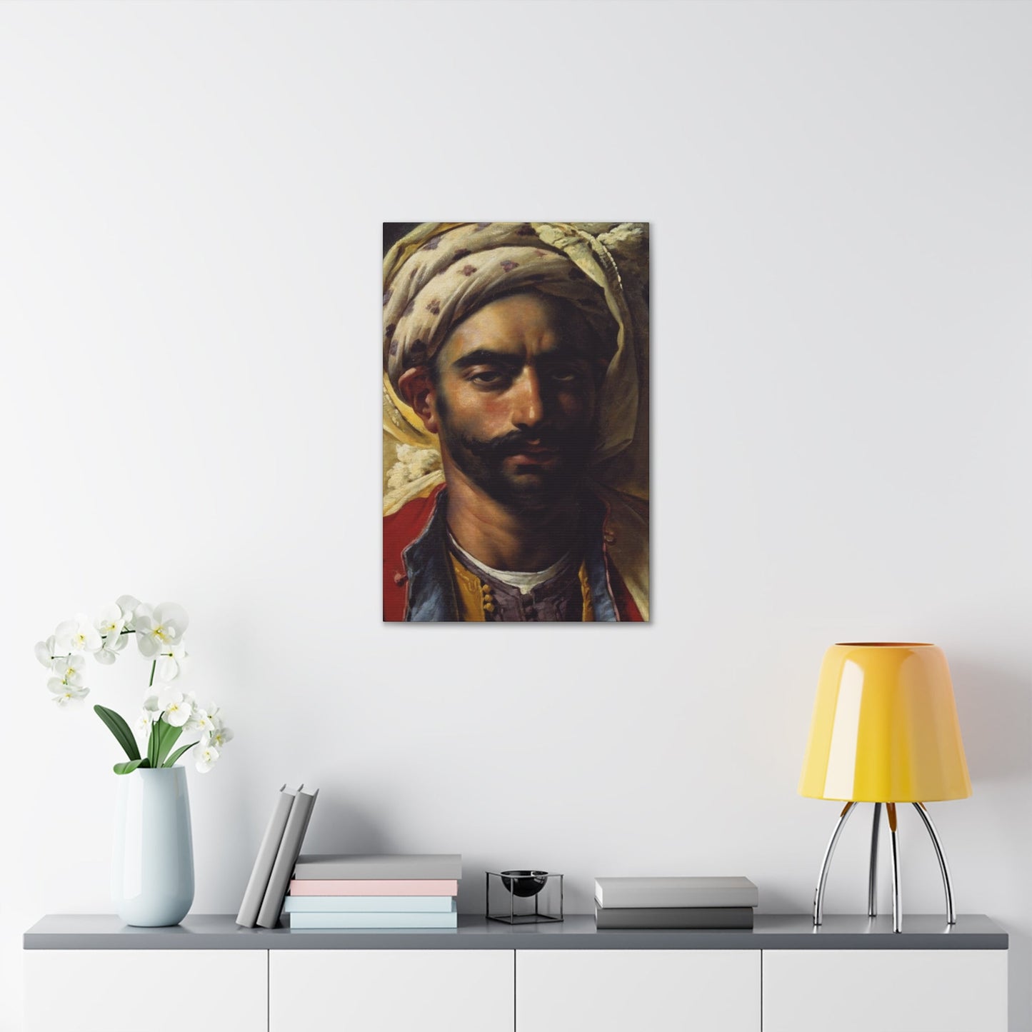 Anne-Louis Girodet de Roussy-Trioson (1767-1824) Portrait de Mustapha 1819 - Canvas Wall Art-The Sticker Space