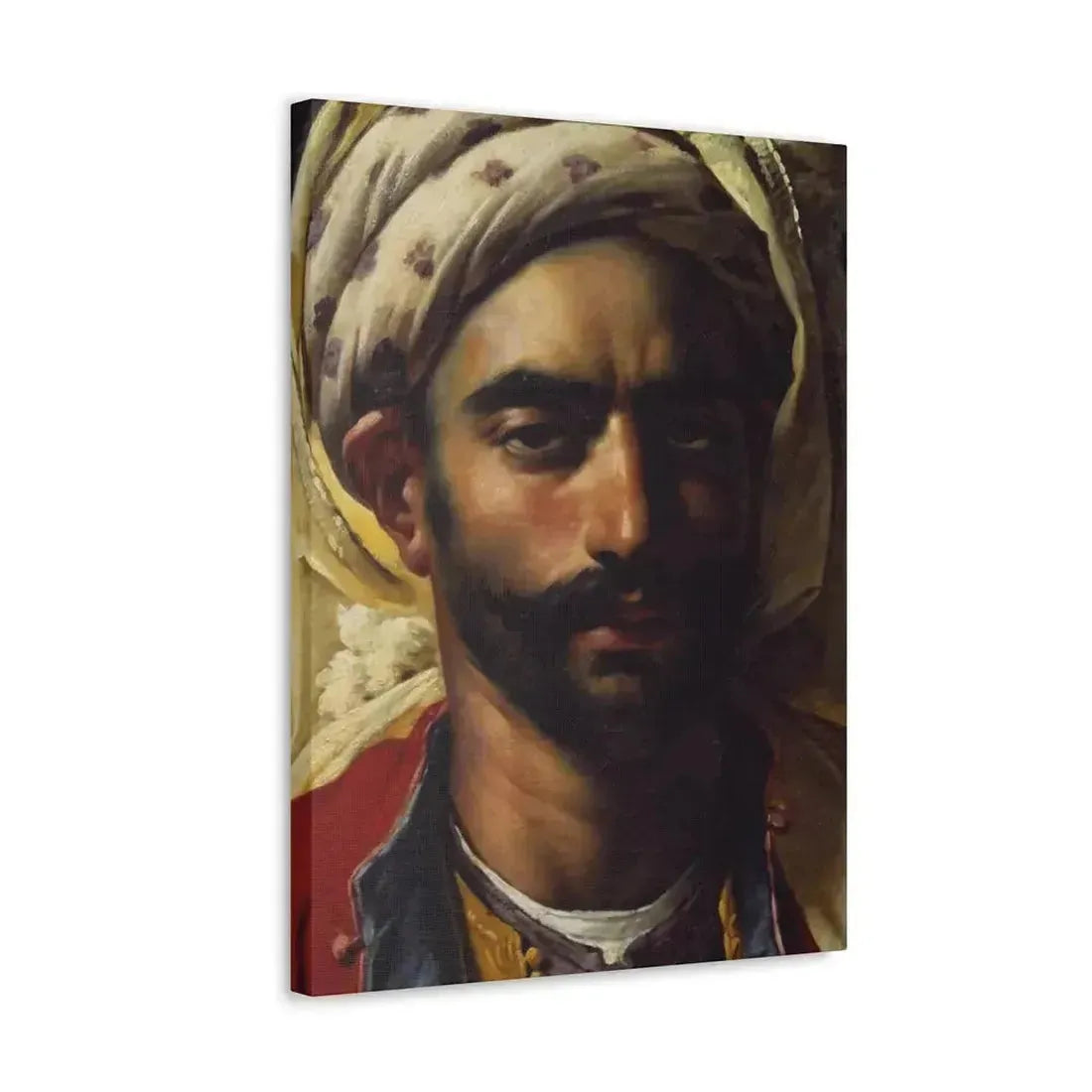 Anne-Louis Girodet de Roussy-Trioson (1767-1824) Portrait de Mustapha 1819 - Canvas Wall Art - The Sticker Space