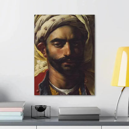 Anne-Louis Girodet de Roussy-Trioson (1767-1824) Portrait de Mustapha 1819 - Canvas Wall Art - The Sticker Space