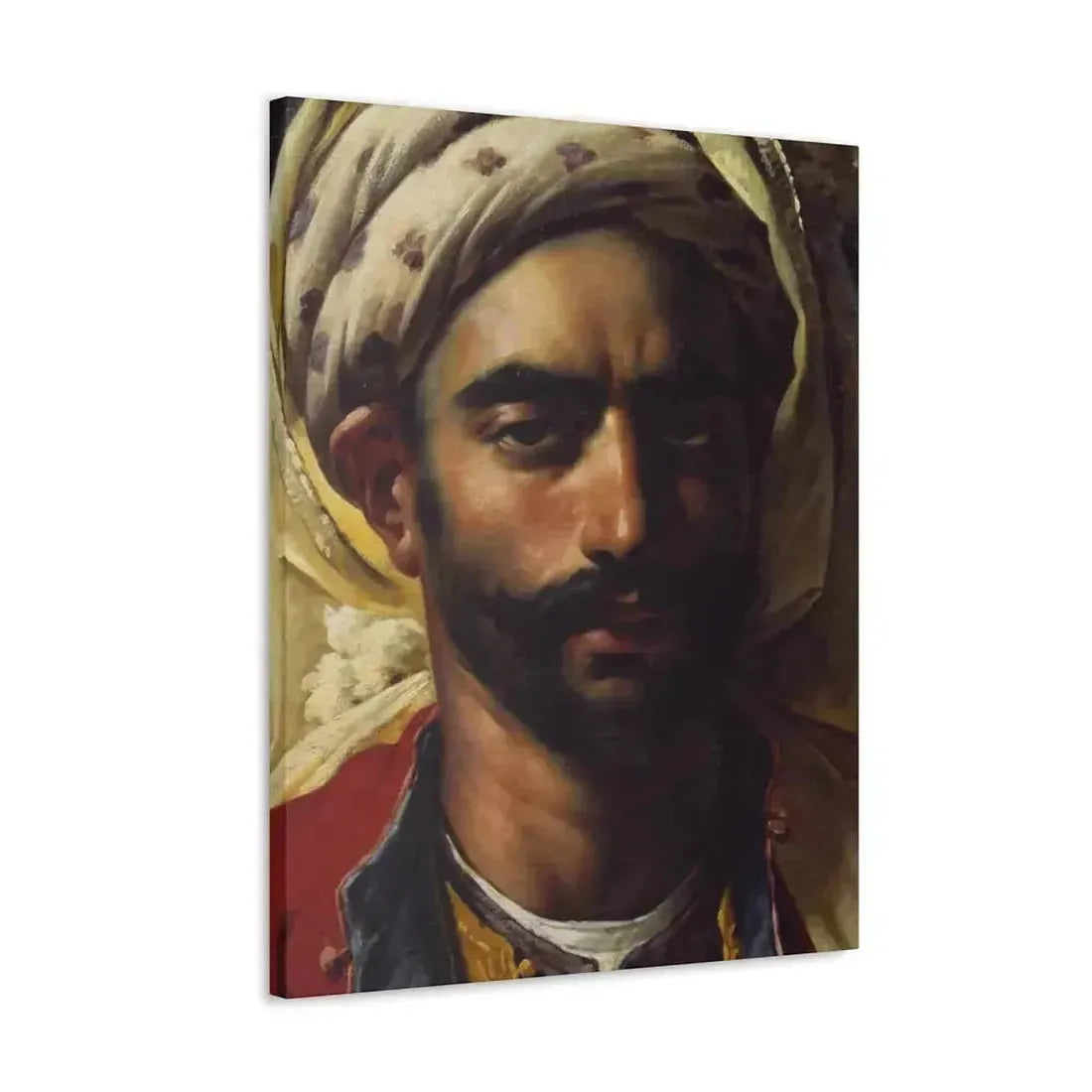 Anne-Louis Girodet de Roussy-Trioson (1767-1824) Portrait de Mustapha 1819 - Canvas Wall Art - The Sticker Space