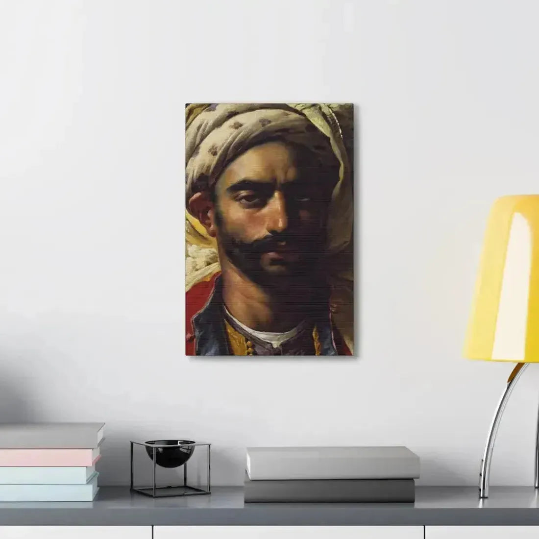 Anne-Louis Girodet de Roussy-Trioson (1767-1824) Portrait de Mustapha 1819 - Canvas Wall Art - The Sticker Space