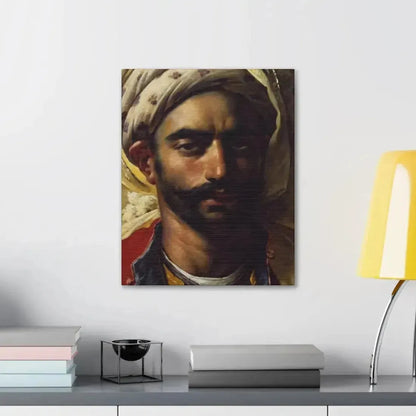 Anne-Louis Girodet de Roussy-Trioson (1767-1824) Portrait de Mustapha 1819 - Canvas Wall Art - The Sticker Space