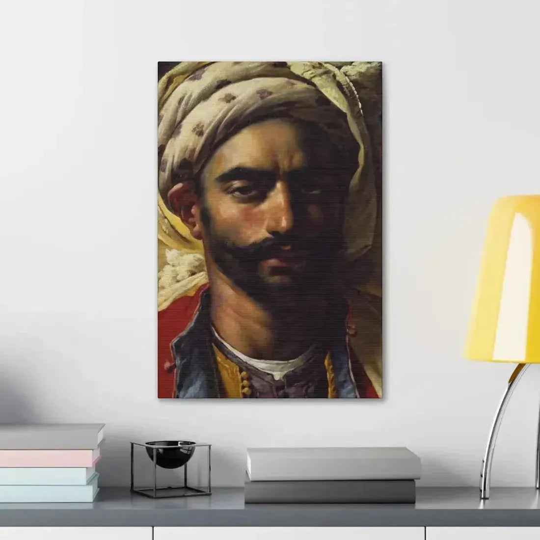 Anne-Louis Girodet de Roussy-Trioson (1767-1824) Portrait de Mustapha 1819 - Canvas Wall Art - The Sticker Space