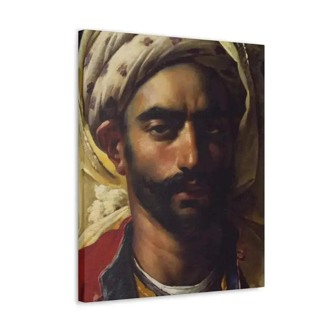 Anne-Louis Girodet de Roussy-Trioson (1767-1824) Portrait de Mustapha 1819 - Canvas Wall Art - The Sticker Space