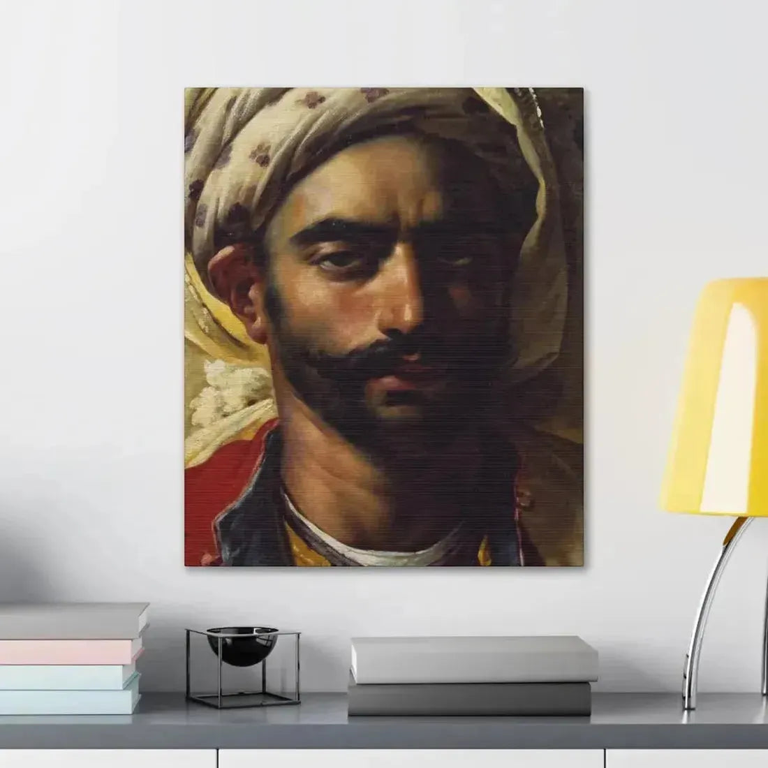 Anne-Louis Girodet de Roussy-Trioson (1767-1824) Portrait de Mustapha 1819 - Canvas Wall Art - The Sticker Space