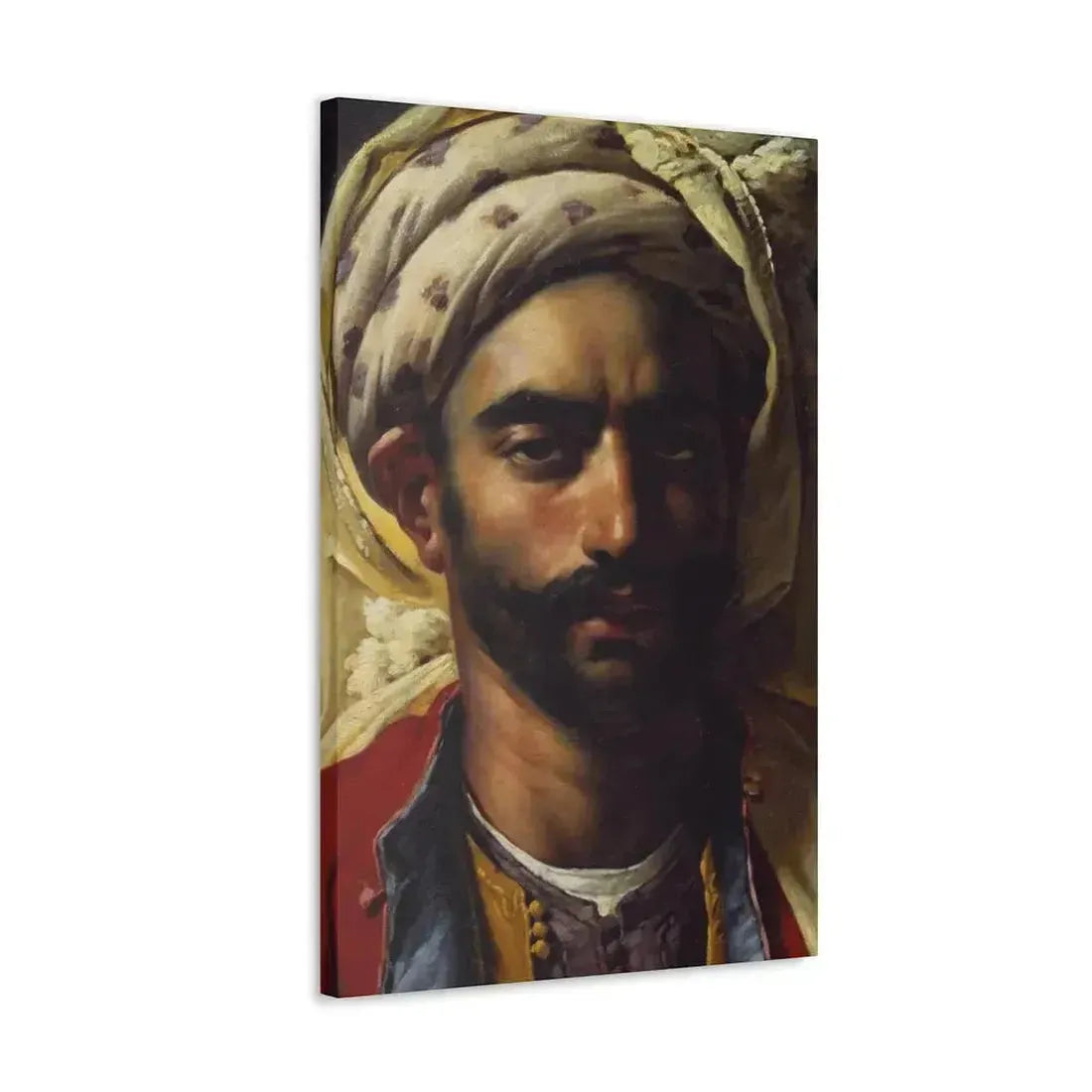 Anne-Louis Girodet de Roussy-Trioson (1767-1824) Portrait de Mustapha 1819 - Canvas Wall Art - The Sticker Space