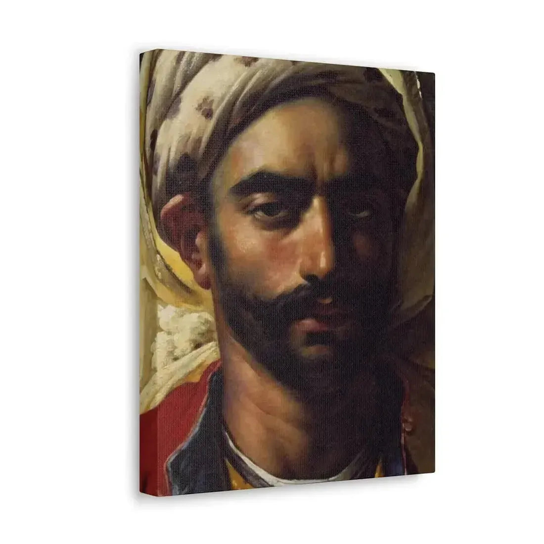 Anne-Louis Girodet de Roussy-Trioson (1767-1824) Portrait de Mustapha 1819 - Canvas Wall Art - The Sticker Space