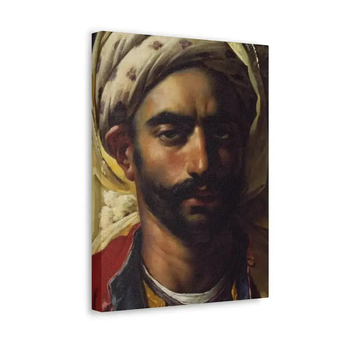 Anne-Louis Girodet de Roussy-Trioson (1767-1824) Portrait de Mustapha 1819 - Canvas Wall Art - The Sticker Space