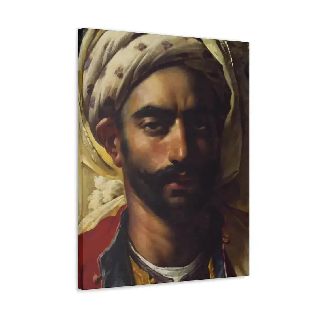 Anne-Louis Girodet de Roussy-Trioson (1767-1824) Portrait de Mustapha 1819 - Canvas Wall Art - The Sticker Space